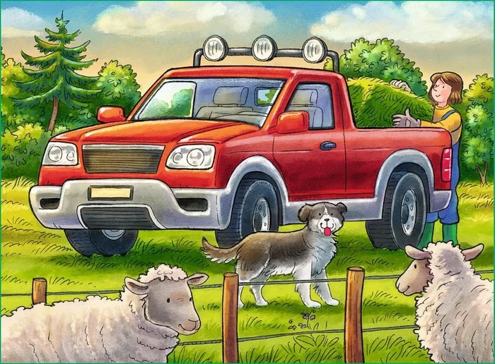Ravensburger Puzzle Fahrzeuge auf dem Bauernhof