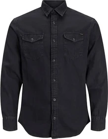 Jack & Jones Comfort Fit Jeans Hemd langarm black denim (Herren)