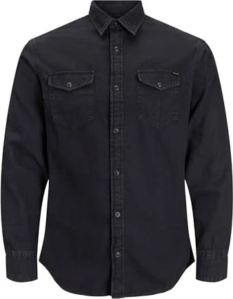Jack & Jones Comfort Fit Jeans Hemd langarm black denim (Herren)