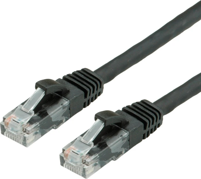 Value LSOH Patchkabel, Cat6, U/UTP, RJ-45/RJ-45, 2m, schwarz