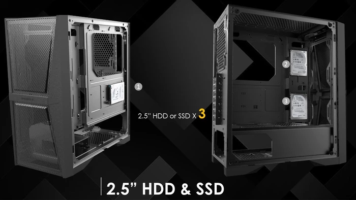 Raijintek Silenos MS, schwarz, Glasfenster