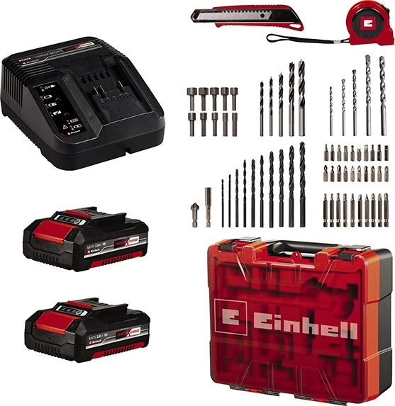 Einhell Expert TE-CD 18/40 Li +64 Akku-Schlagbohrschrauber inkl. Koffer + Akku 2.0Ah + Zubehör