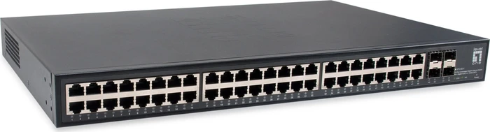 LevelOne GTU Rackmount Gigabit Managed Switch, 48x RJ-45, 4x SFP+