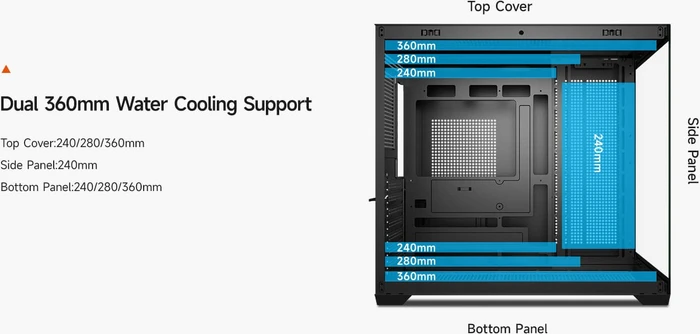 PCCooler C3 T700 BK, schwarz, Glasfenster