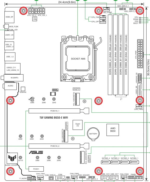 ASUS TUF Gaming B650-E WIFI (AMD AM5)