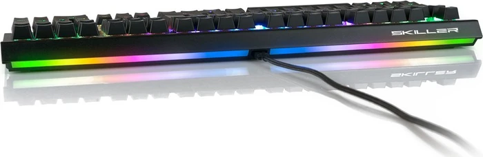 Sharkoon Skiller SGK60, LEDs RGB, Kailh Box WHITE, USB, US