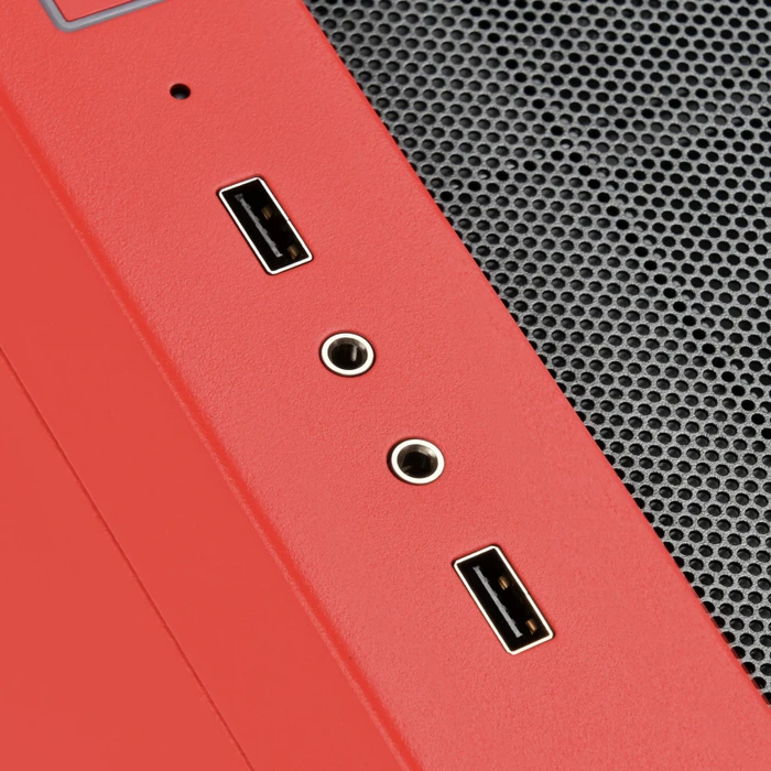 SilverStone Redline Series RL08, rot/schwarz, Glasfenster