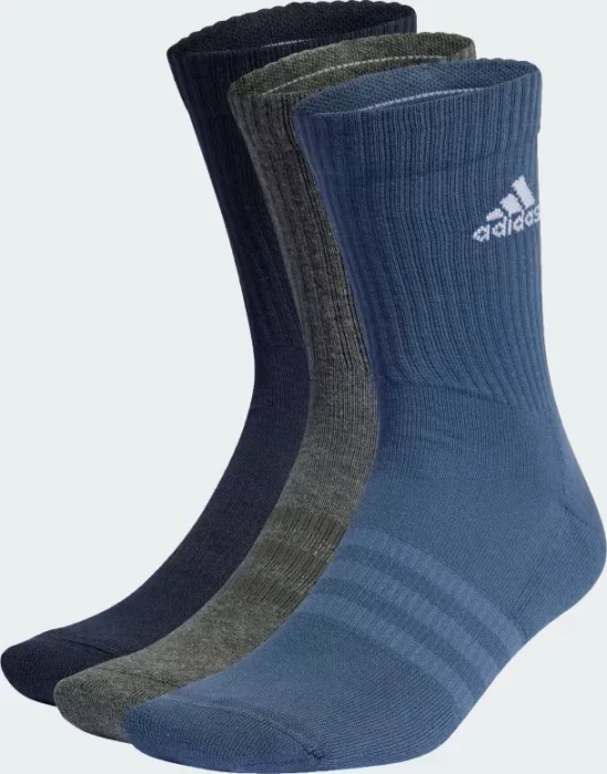 adidas Cushioned Crew Socken legend ink/preloved ink/dark grey heather, 3 Paare