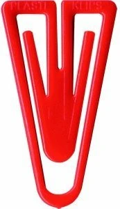 Laurel Plastiklips Büroklammern rot, 1000 Stück