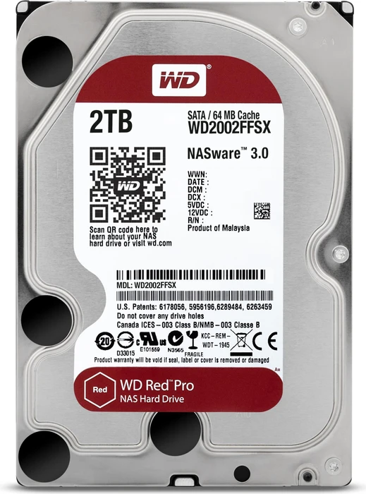 Western Digital WD Red Pro 2TB, 24/7, 512e / 3.5" / SATA 6Gb/s