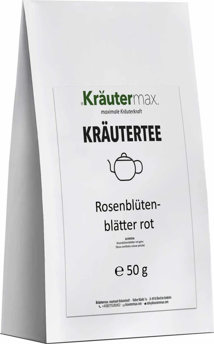 Kräutermax Rosenblütenblätter rot Tee, 50g