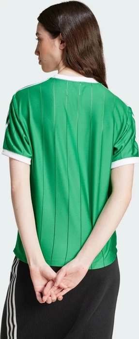 adidas Adicolor 3-Streifen Pinstripe T-Shirt kurzarm grün (Damen)