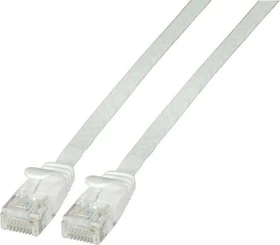 EFB Elektronik PVC kompakt Flach-Patchkabel, Cat6a, U/UTP, RJ-45/RJ-45, 5m, weiß