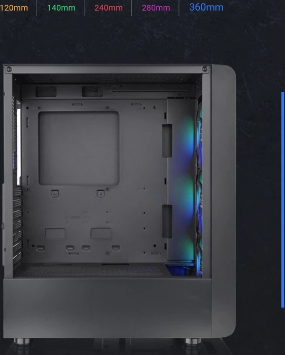 Thermaltake S200 TG, schwarz, Glasfenster