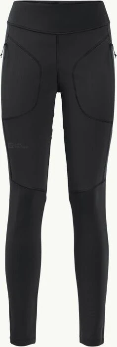 Jack Wolfskin Salmaser Tights Hose lang schwarz (Damen)
