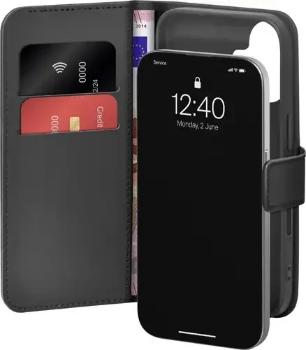 Puro Wallet Stand Case für Apple iPhone 17 schwarz