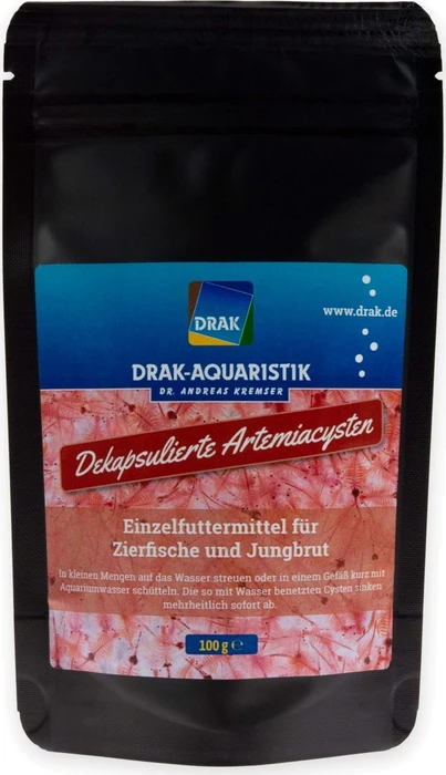 DRAK-Aquaristik Dekapsulierte Artemiacysten, Standbodenbeutel, 100g