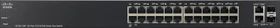 Cisco SF220 Rackmount Smart Switch, 24x RJ-45, 2x RJ-45/SFP, 180W PoE+ (SF220-24P-K9)