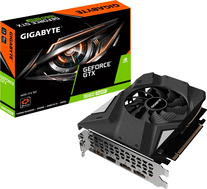 GIGABYTE GeForce GTX 1660 SUPER Mini ITX 6G, 6GB GDDR6, HDMI, 3x DP