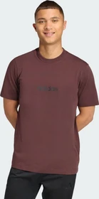 adidas Essentials Linear Single Jersey T-Shirt kurzarm shadow brown/black (Herren)