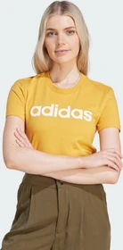 adidas Loungewear Essentials Slim Logo T-Shirt kurzarm preloved yellow/white (Damen)