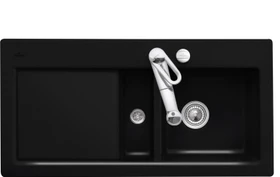 Villeroy & Boch Subway 60 Einbau Becken rechts mit Ablauffernbedienung chromite