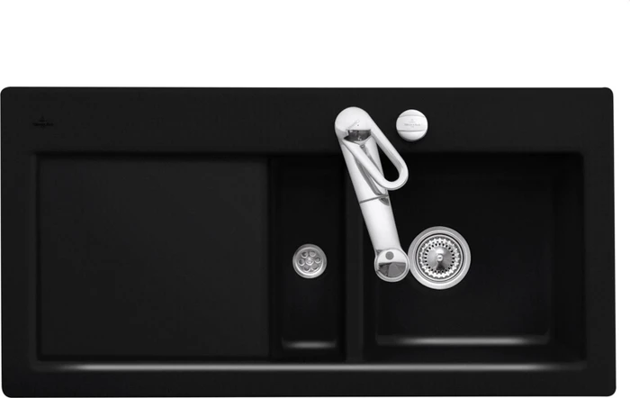 Villeroy & Boch Subway 60 Einbau Becken rechts mit Ablauffernbedienung chromite