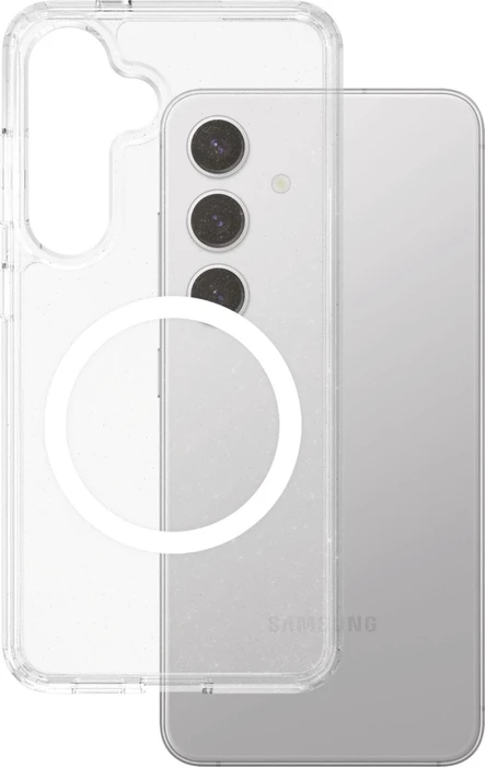 PanzerGlass Care Flagship Case Urban Combat Star Lit Magnetic Qi für Samsung Galaxy S25+ transparent/weiß