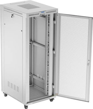 Lanberg 19" Rackschrank 42HE, LCD, freistehend, Flat Pack, Gitternetztür, IP20, RAL 7035, 1000mm tief