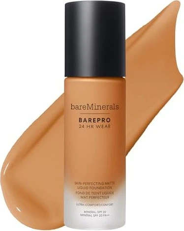 bareMinerals barePro 24h Matte Comfort Liquid Foundation medium deep 43 neutral LSF20, 30ml
