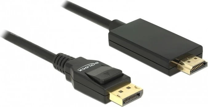 DeLOCK DisplayPort 1.2/HDMI Adapterkabel 4K schwarz, 2m