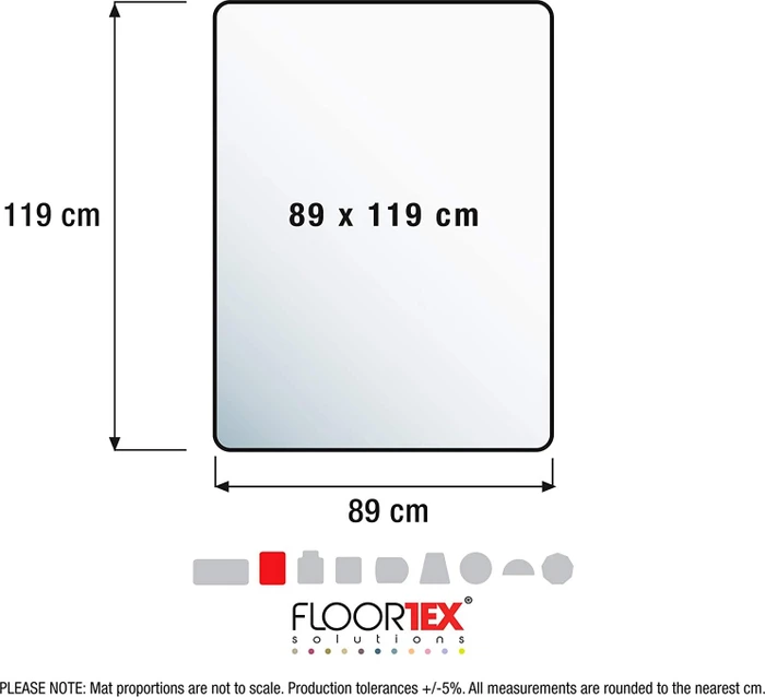 Floortex Cleartex Megamat Bodenschutzmatte, transparent, Polycarbonat