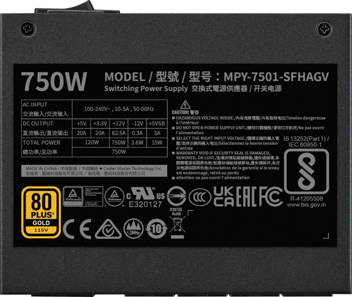 Cooler Master V-Series V750 SFX Gold 750W, ATX 3.1