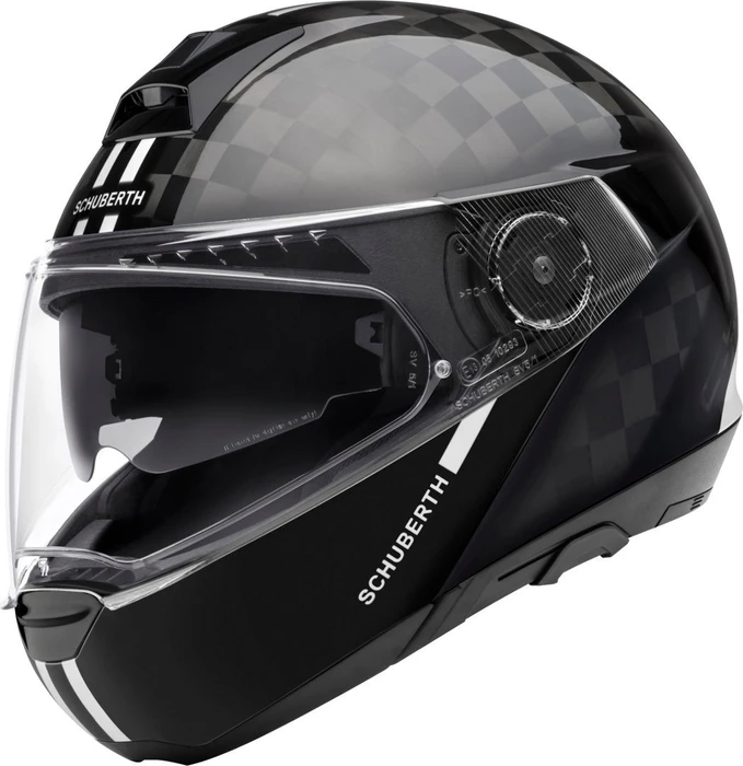 Schuberth C4 Pro Carbon Fusion schwarz/grau/weiß