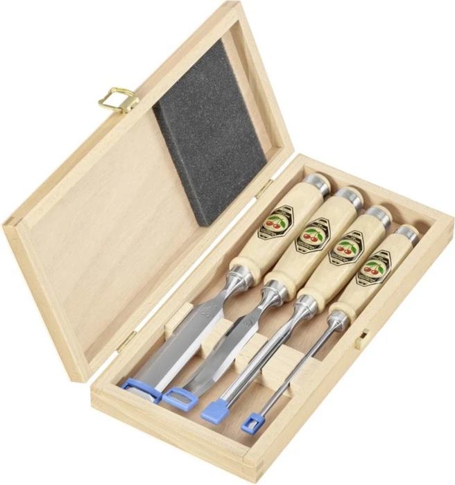 Kirschen 1145 Stech-/Hohlbeitel-Satz inkl. Werkzeugbox, 4-tlg.
