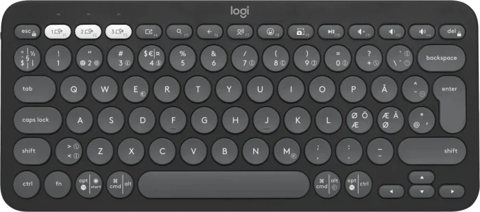 Logitech K380s Pebble Keys 2, schwarz/grau, Logi Bolt, USB/Bluetooth, ND