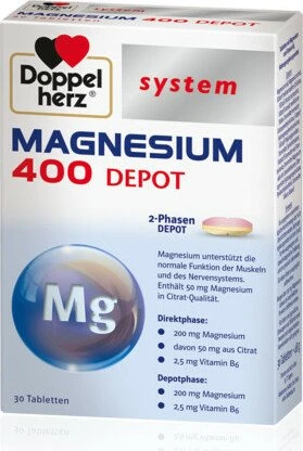 Doppelherz system Magnesium 400 Depot Tabletten, 30 Stück