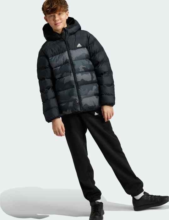 adidas Synthetic Down Allover Print Funktionsjacke black/grey six (Junior)