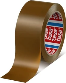 tesa tesafilm 4124 PVC Klebeband gelbbraun, 50mm/66m, 1 Stück