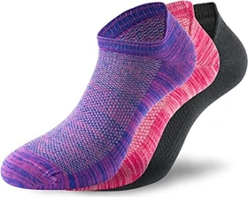 Lenz Performance Sneaker Tech Socken violett mele/pink mele/schwarz, 3 Paare