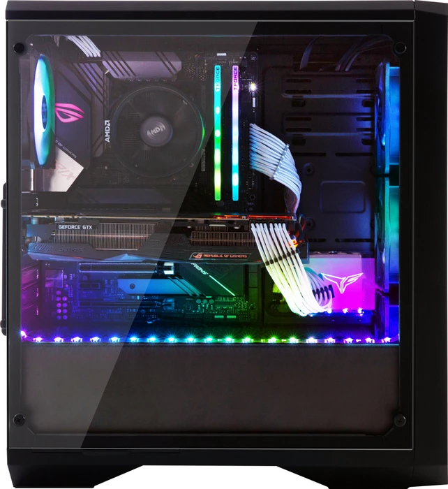 BitFenix Enso Mesh 4ARGB, schwarz, Glasfenster