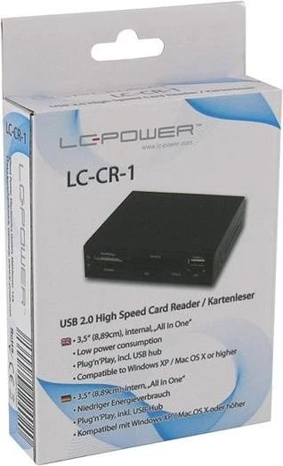LC-Power Multi-Slot-Cardreader, USB 2.0 9-Pin Stecksockel [Stecker]