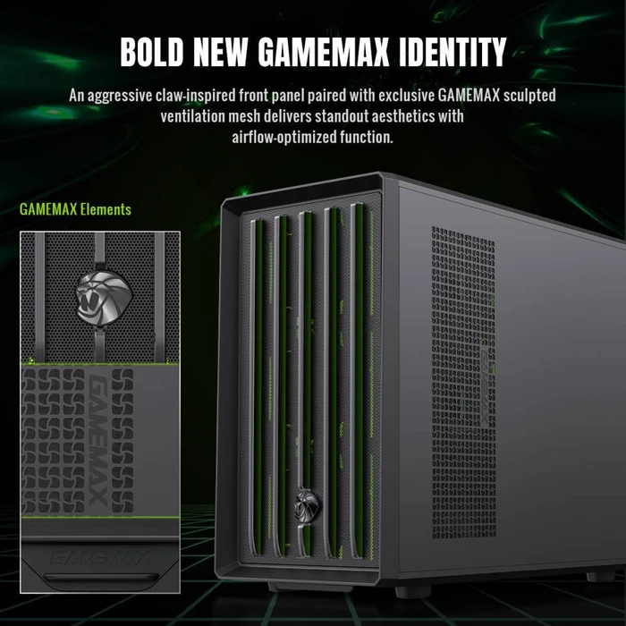 GameMax Claw 360 BK, Glasfenster