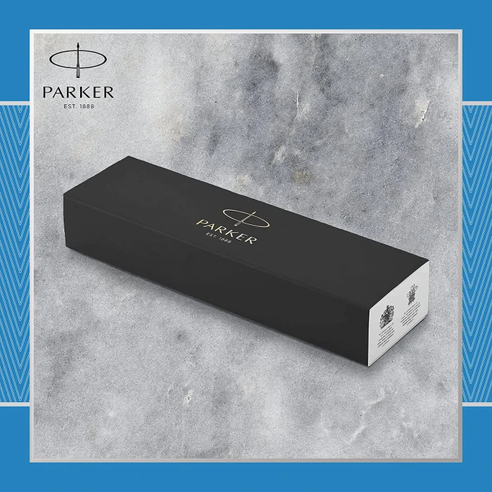 Parker IM Premium blue grey lacquer/chrome trim, rechte Hand, fein, Geschenkbox