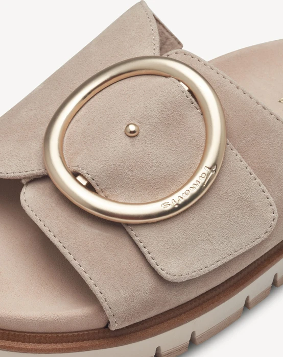 Tamaris Lederpantolette beige (Damen)