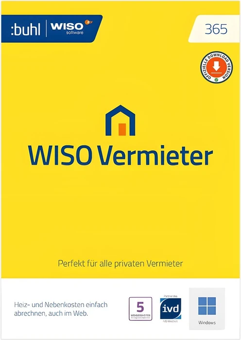 Buhl Data WISO Vermieter 365 2026, ESD (deutsch) (PC) (DL42957-26)