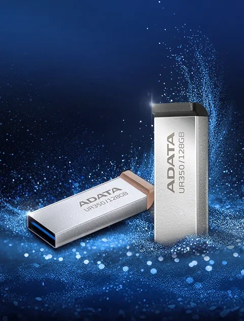 ADATA UR350 USB-A 64GB silber/braun, USB-A, USB 3.2 Gen 1×1