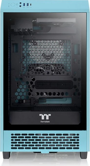 Thermaltake The Tower 200 Turquoise, türkis, Glasfenster, Mini-ITX