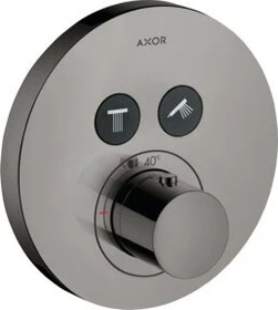 Hansgrohe Axor ShowerSelect rund Thermostat mit 2 Ventilen polished black chrome