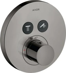 Hansgrohe Axor ShowerSelect rund Thermostat mit 2 Ventilen polished black chrome